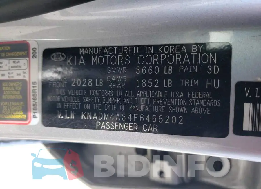 KNADM4A34F6466202 Photo# 13