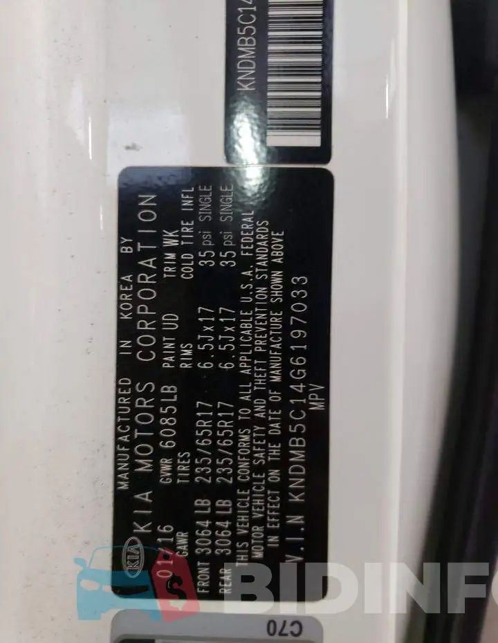 KNDMB5C14G6197033 Photo# 14
