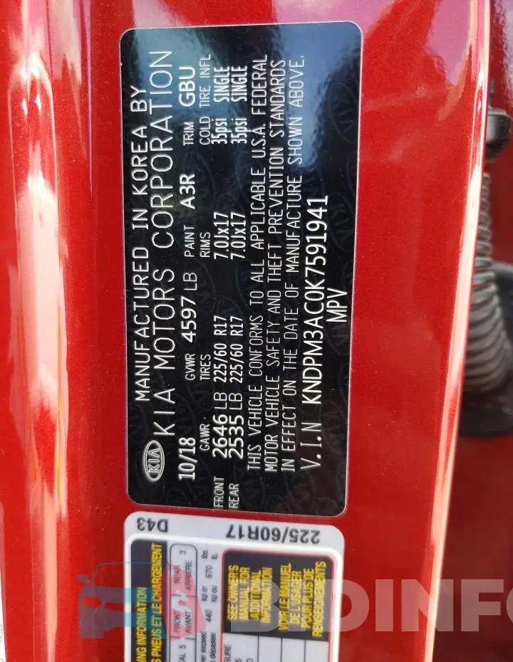KNDPM3AC0K7591941 Photo# 13