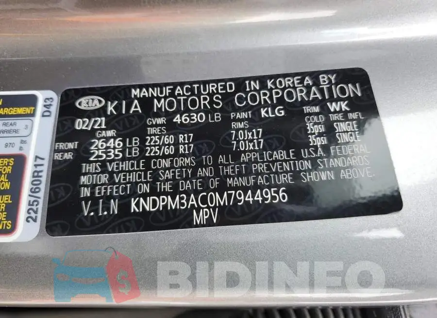 KNDPM3AC0M7944956 Photo# 12