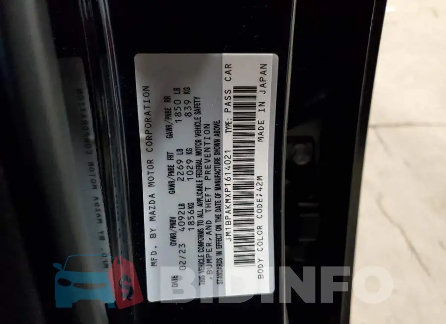 JM1BPAKMXP1614021 Photo# 12
