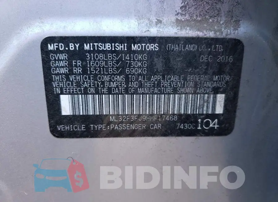 ML32F3FJ9HHF17468 Photo# 12