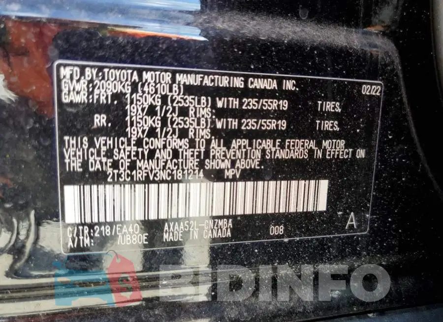 2T3C1RFV3NC181214 Photo# 14