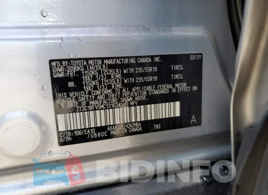2T3C1RFV5MC131624 Photo# 13