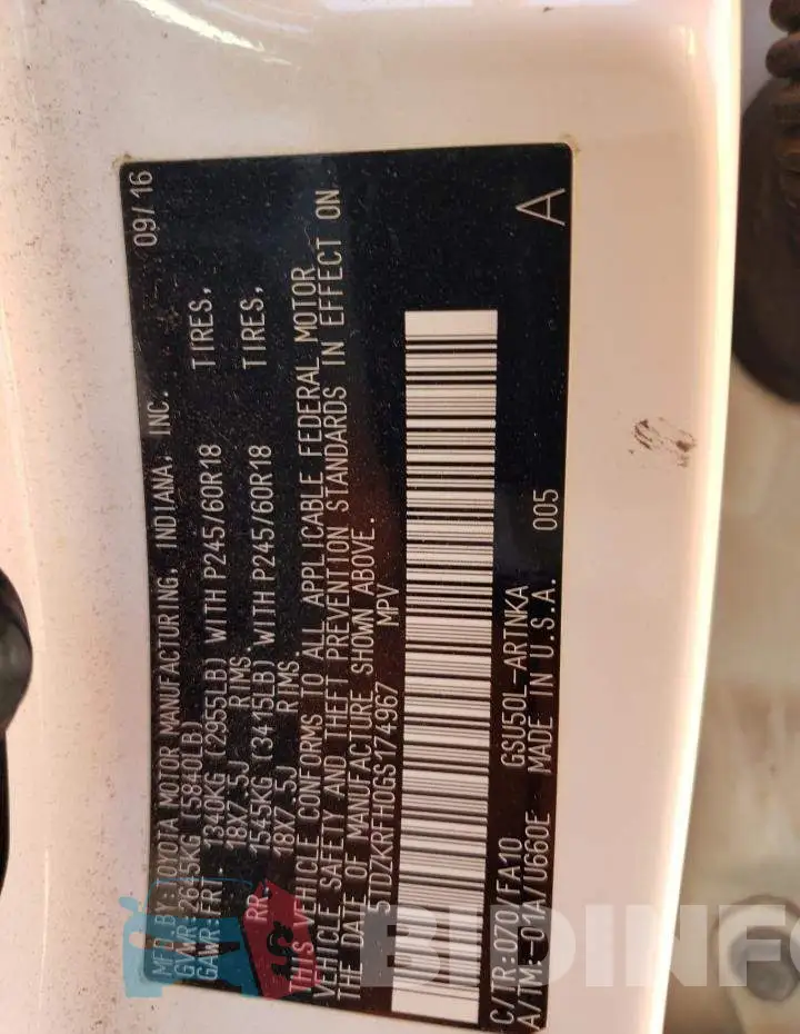 5TDZKRFH0GS174967 Photo# 14