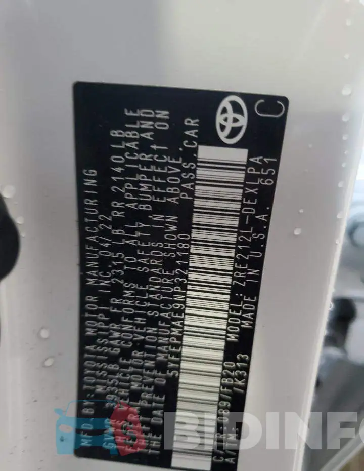 5YFEPMAE9NP321180 Photo# 12