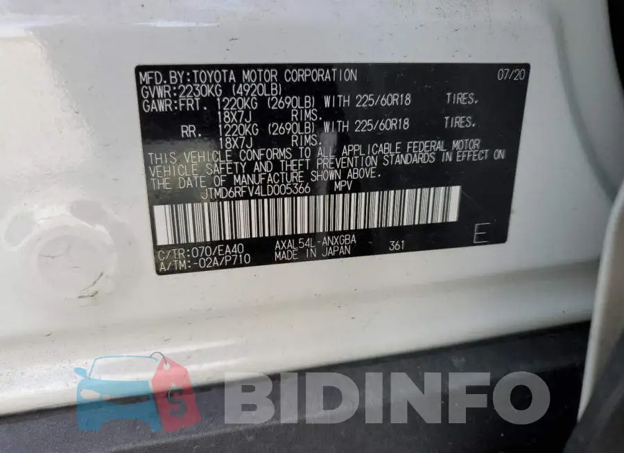 JTMD6RFV4LD005366 Photo# 12