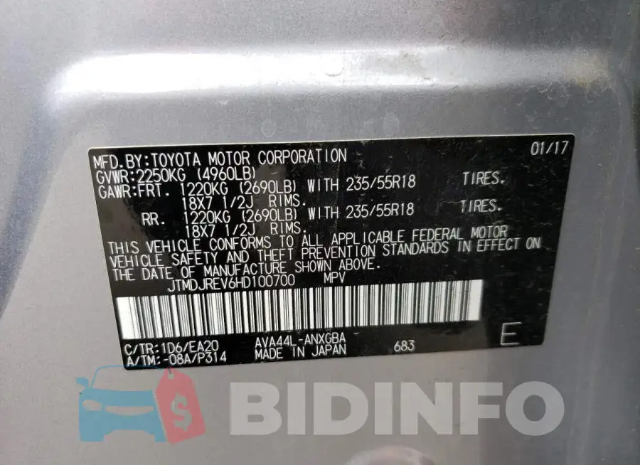 JTMDJREV6HD100700 Photo# 14