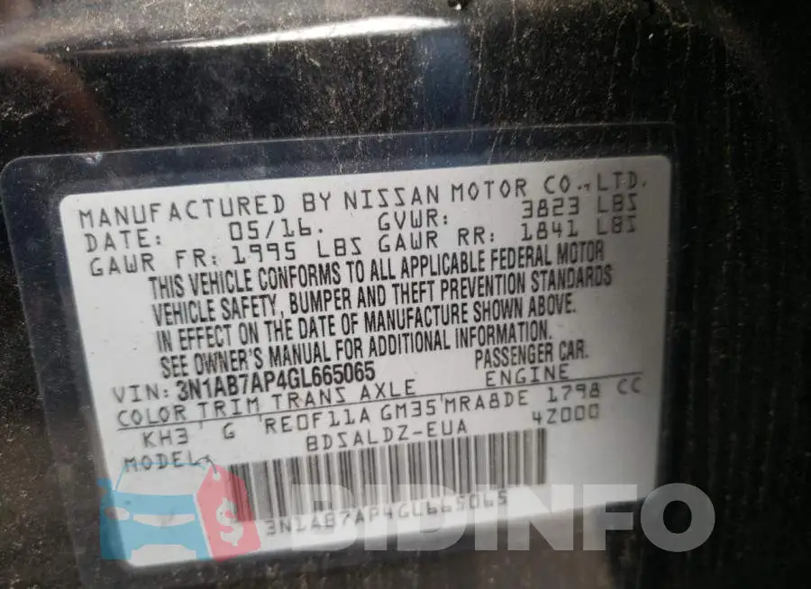 3N1AB7AP4GL665065 Photo# 12