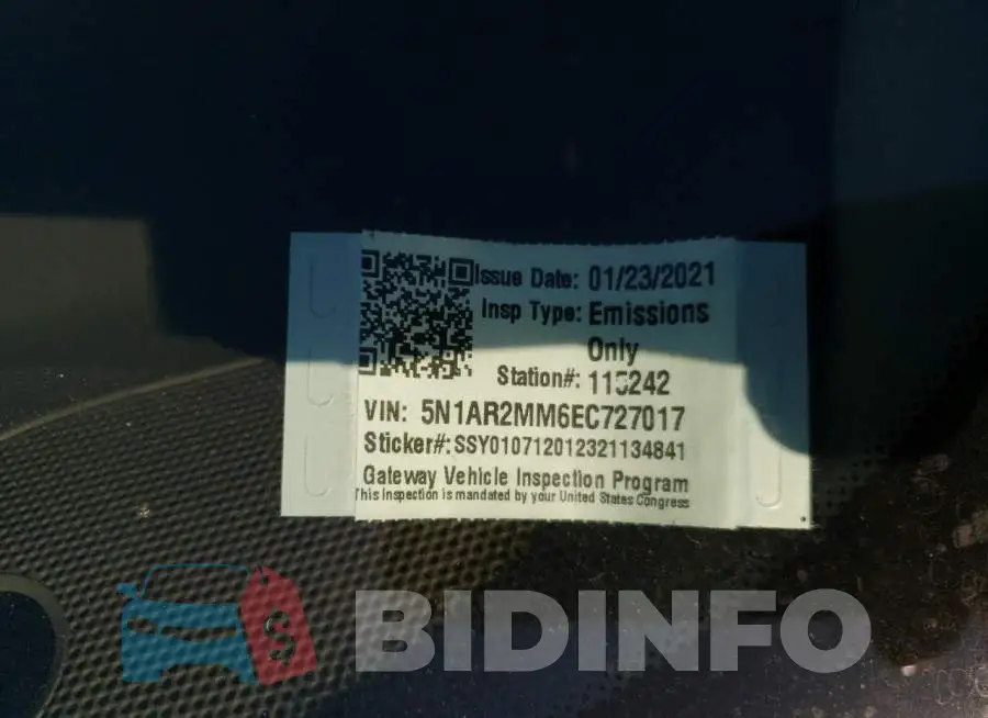 5N1AR2MM6EC727017 Photo# 13