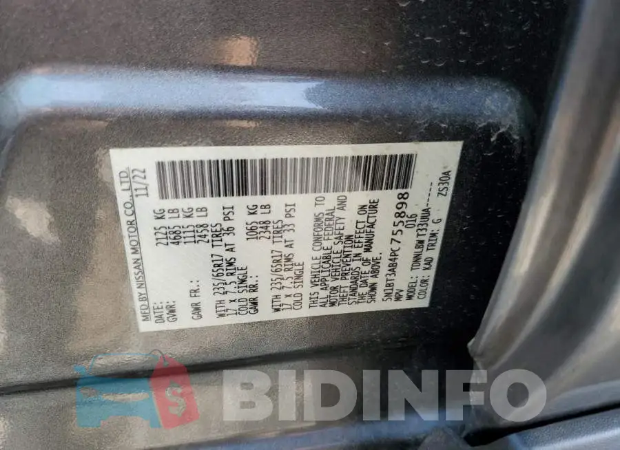 5N1BT3AB4PC755898 Photo# 12