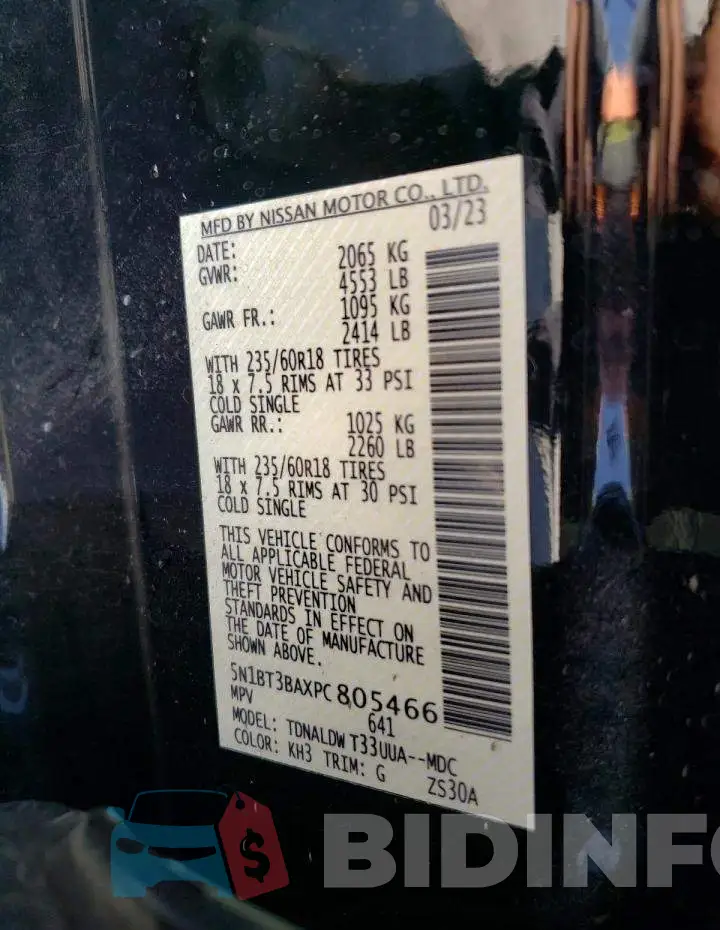 5N1BT3BAXPC805466 Photo# 14