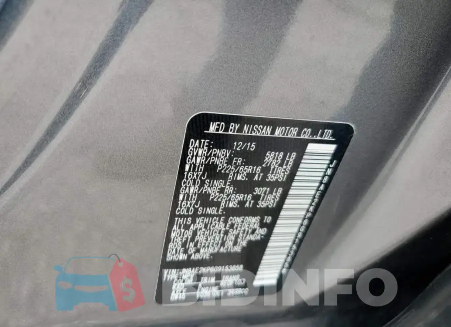 JN8AE2KP6G9153858 Photo# 13