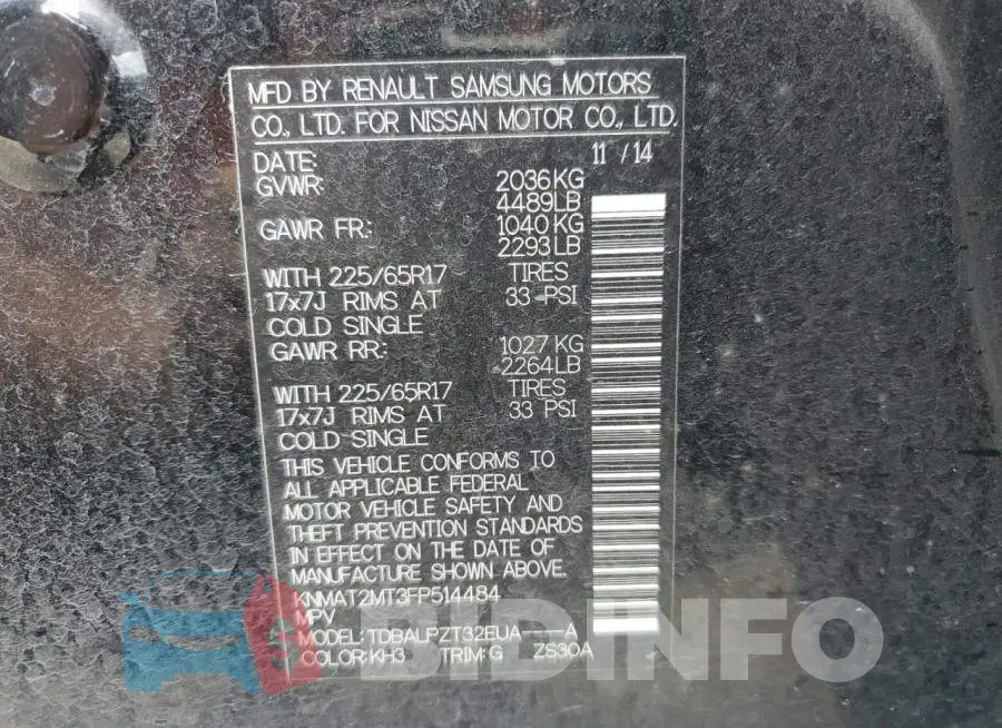 KNMAT2MT3FP514484 Photo# 13