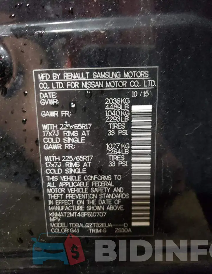 KNMAT2MT4GP610707 Photo# 13