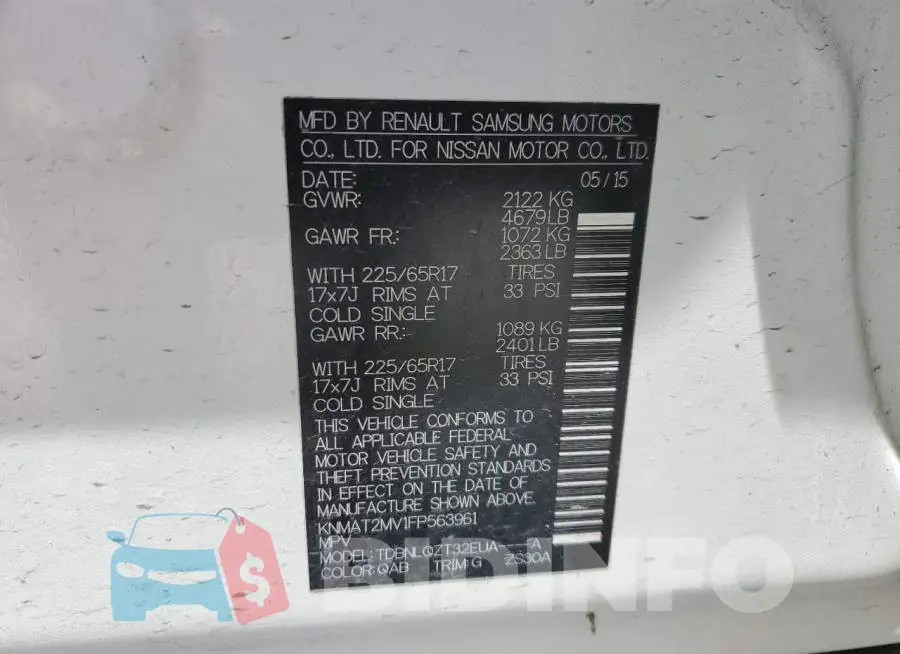 KNMAT2MV1FP563961 Photo# 13