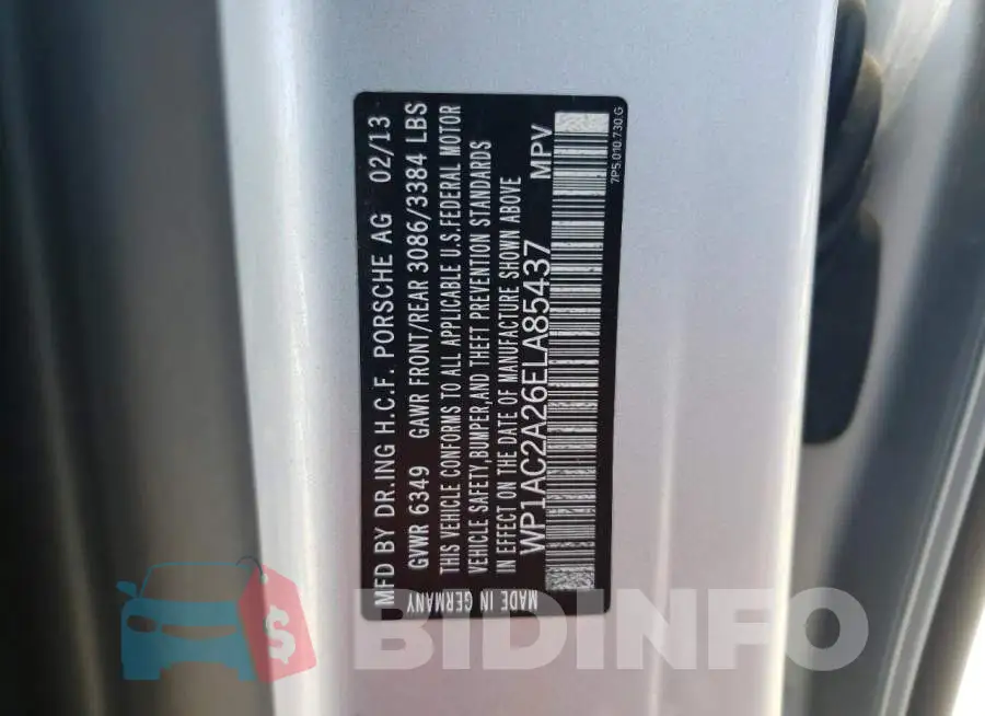 WP1AC2A26ELA85437 Photo# 13