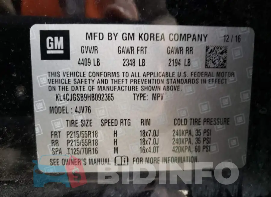 KL4CJGSB9HB092365 Photo# 13