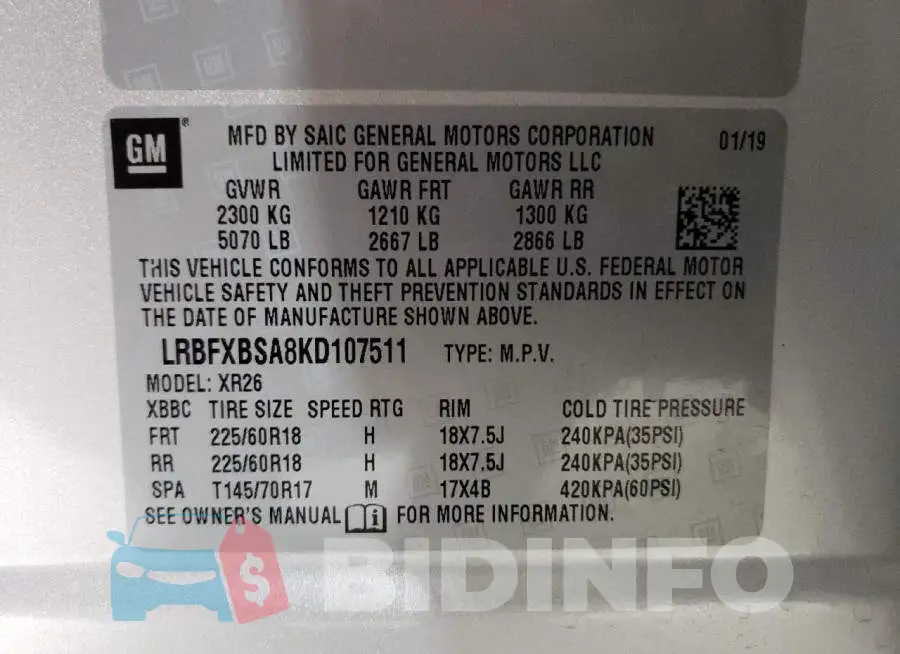 LRBFXBSA8KD107511 Photo# 13