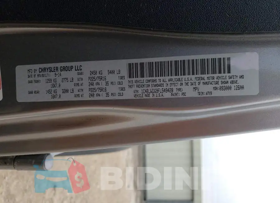 1C4BJWDG9FL549428 Photo# 14