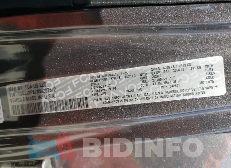 1C4JJXP67NW207672 Photo# 13