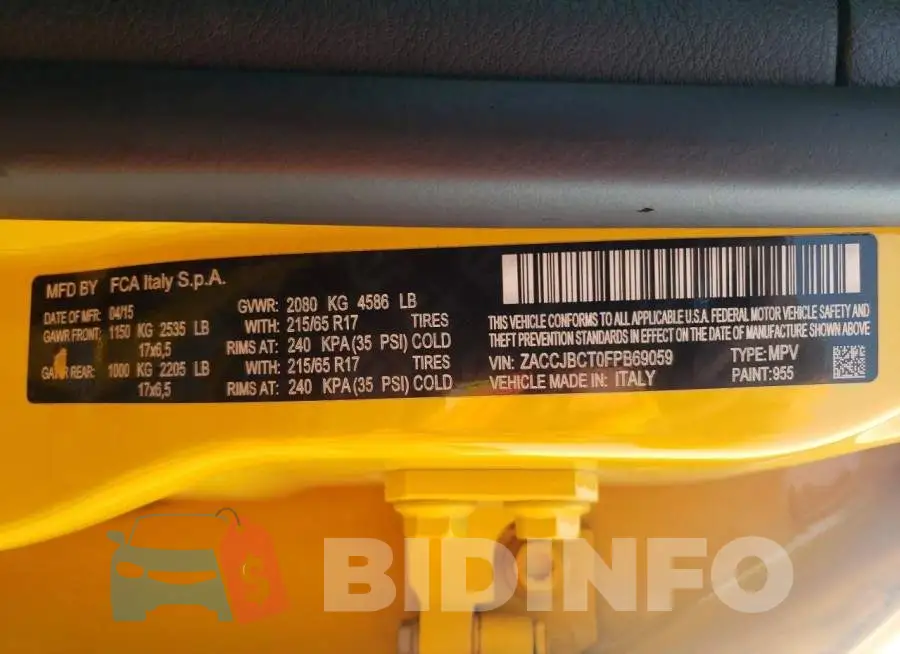 ZACCJBCT0FPB69059 Photo# 10