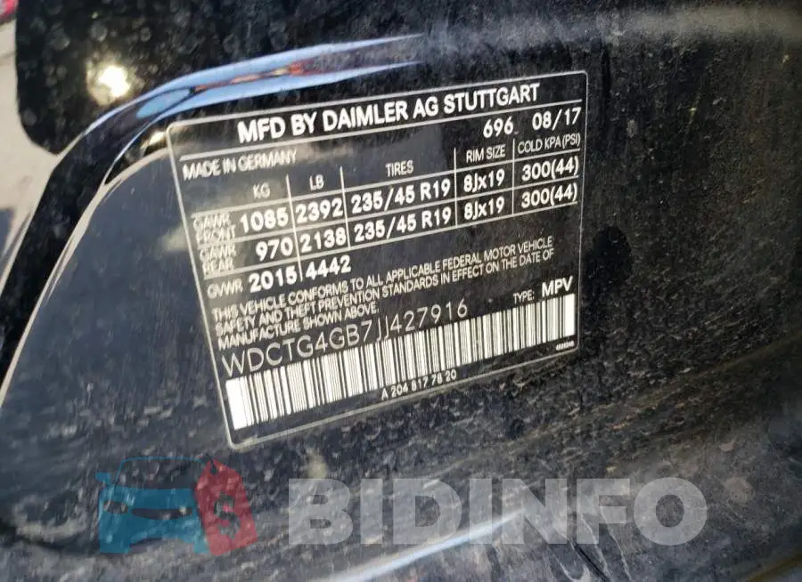 WDCTG4GB7JJ427916 Photo# 12