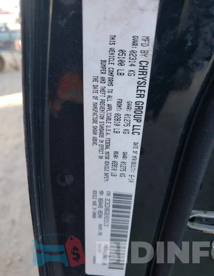 2C3CDXBG3EH315113 Photo# 12