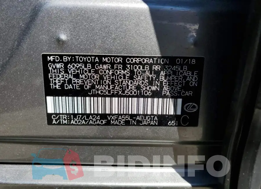 JTHC5LFFXJ5001106 Photo# 13
