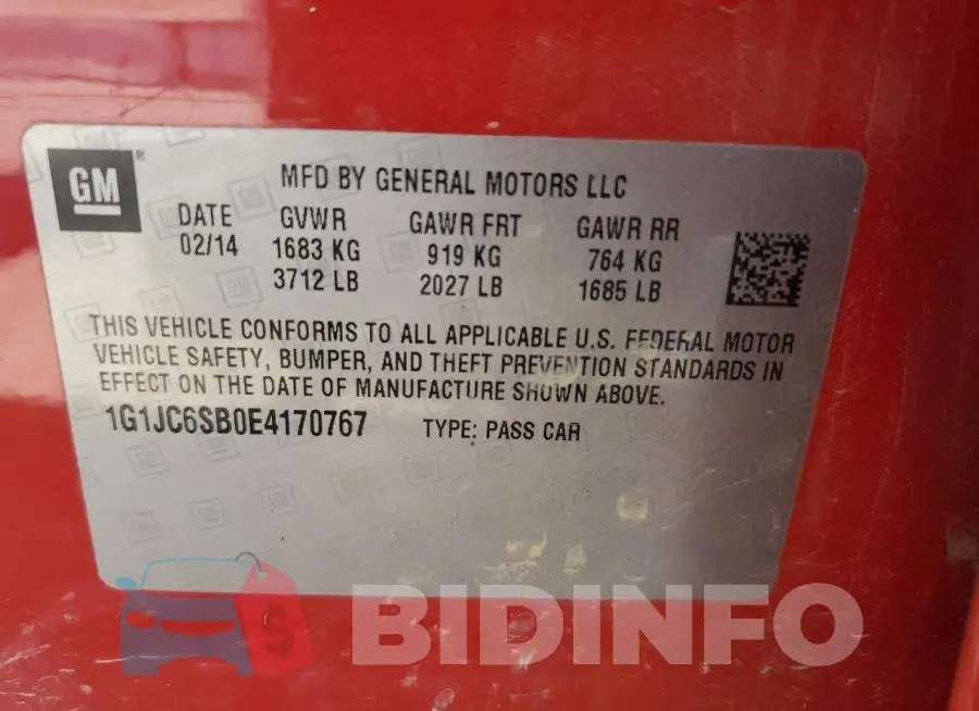 1G1JC6SB0E4170767 Photo# 12