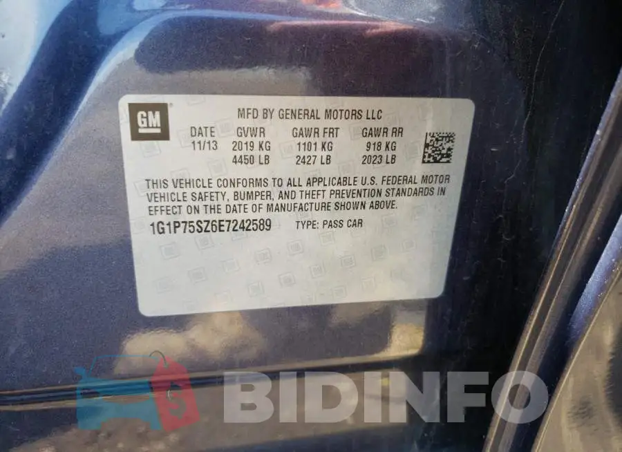 1G1P75SZ6E7242589 Photo# 12