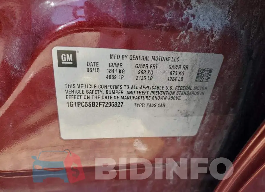 1G1PC5SB2F7296827 Photo# 13
