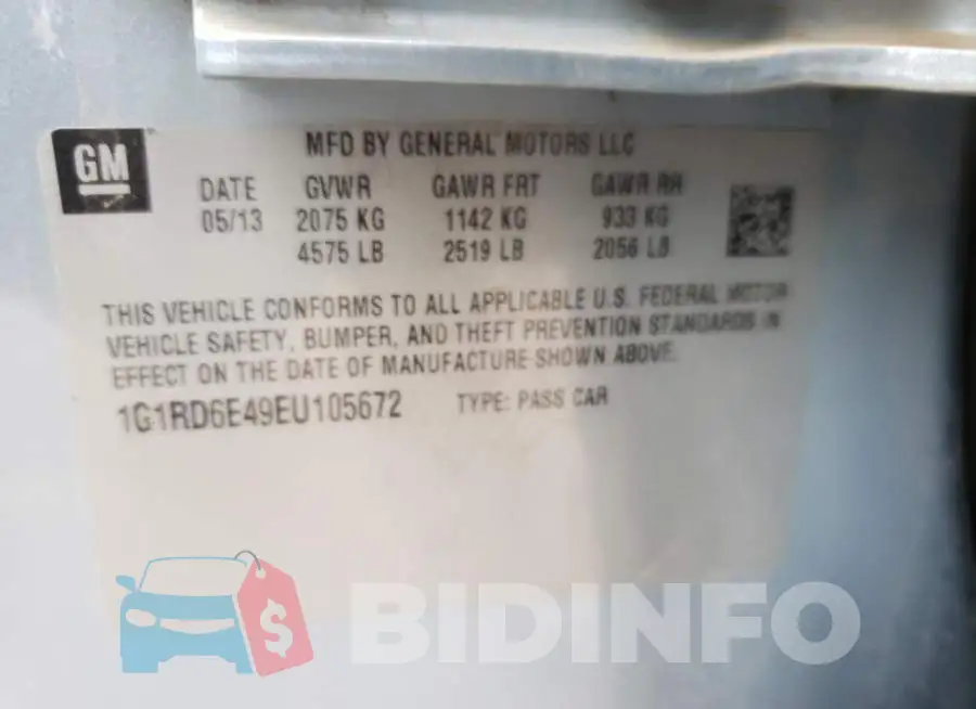 1G1RD6E49EU105672 Photo# 12