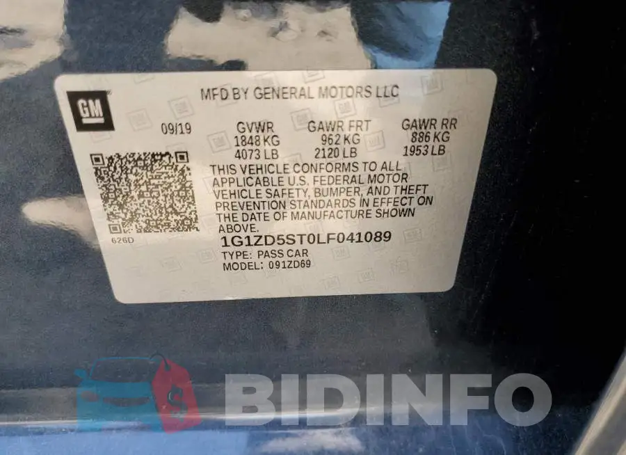 1G1ZD5ST0LF041089 Photo# 12