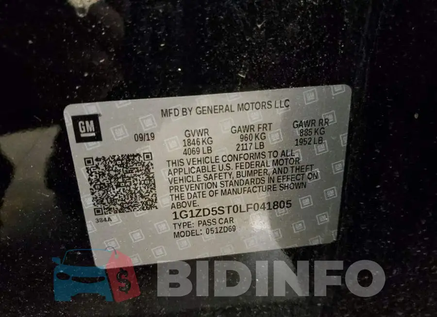 1G1ZD5ST0LF041805 Photo# 13