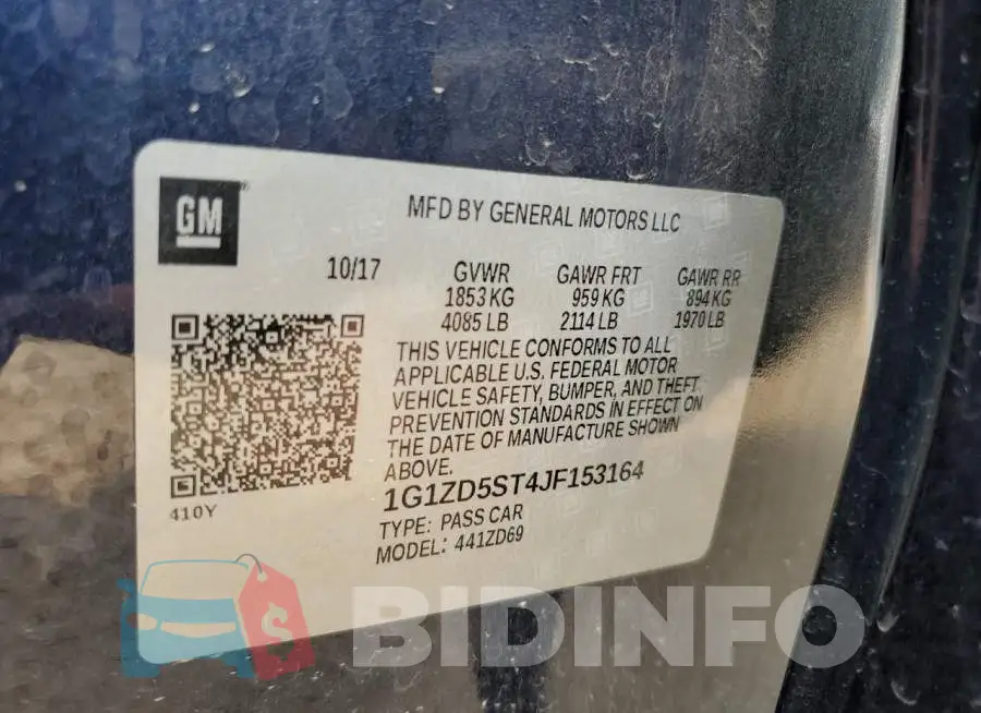 1G1ZD5ST4JF153164 Photo# 13