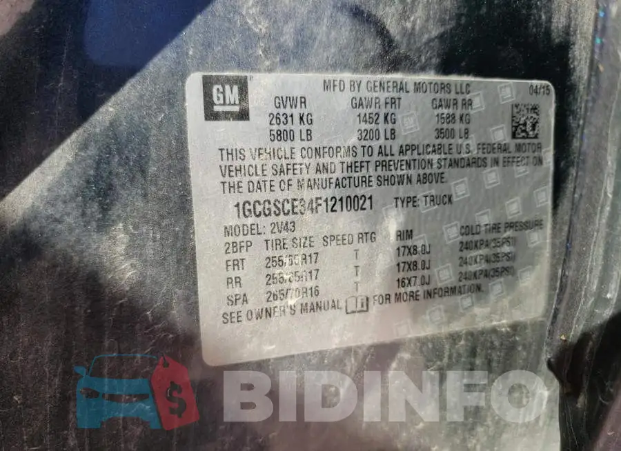 1GCGSCE34F1210021 Photo# 12