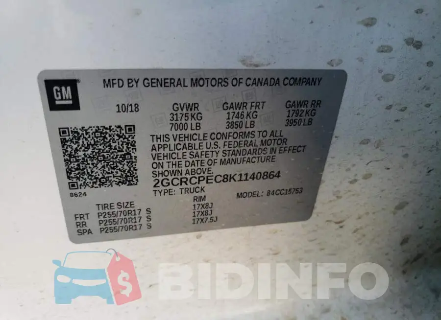 2GCRCPEC8K1140864 Photo# 12