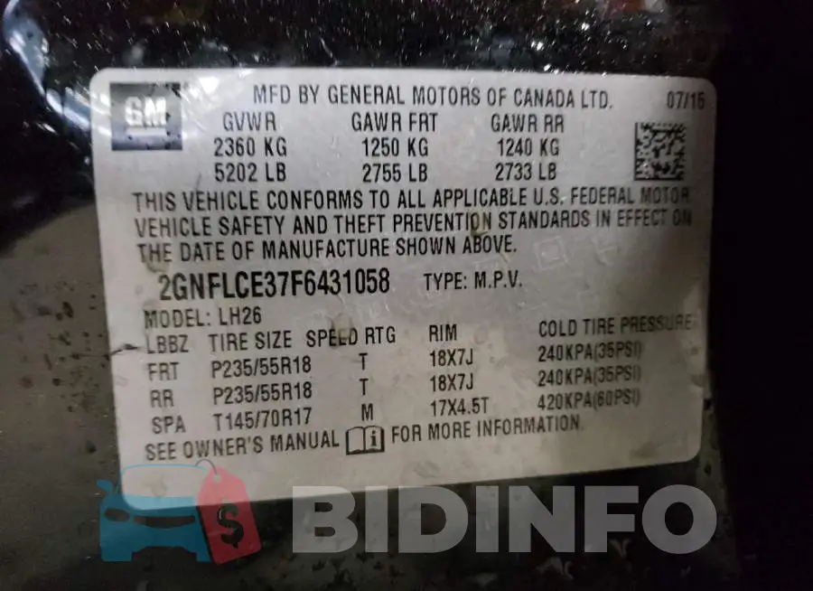 2GNFLCE37F6431058 Photo# 13