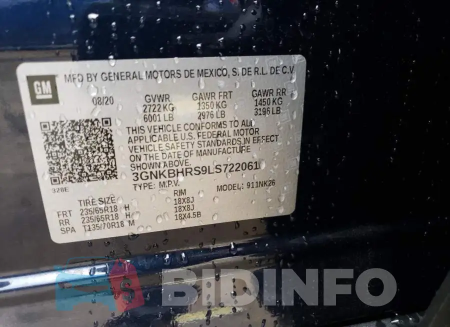3GNKBHRS9LS722061 Photo# 13
