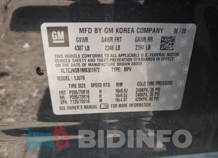 KL7CJNSB1MB301972 Photo# 12