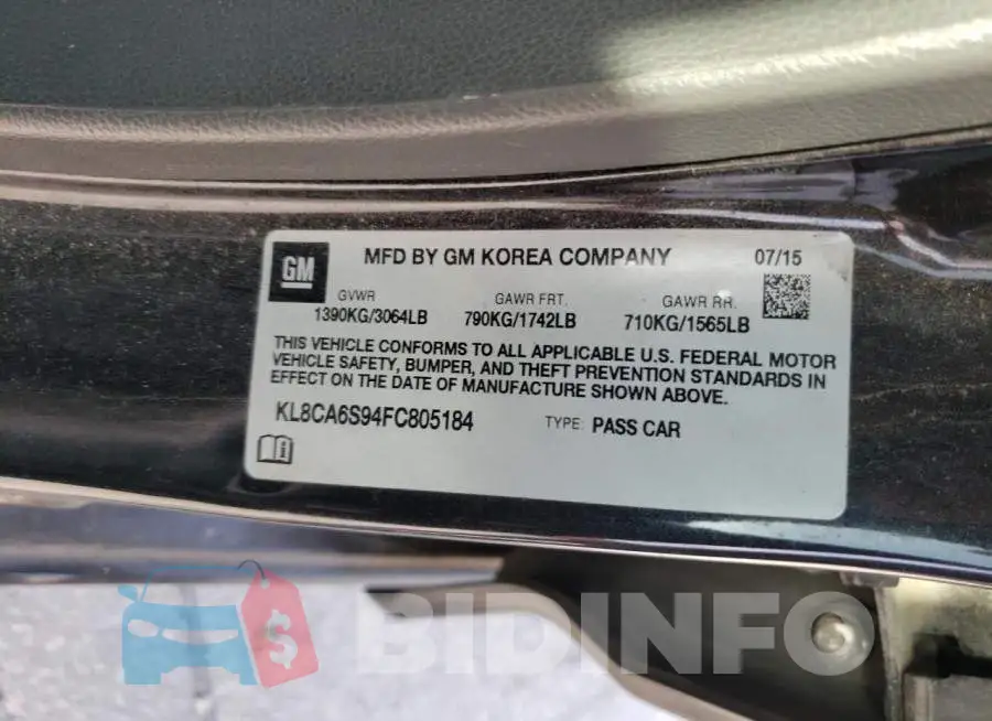 KL8CA6S94FC805184 Photo# 10