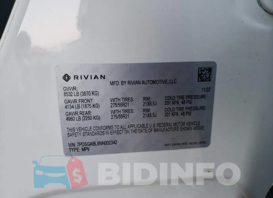 7PDSGABL8NN002342 Photo# 12