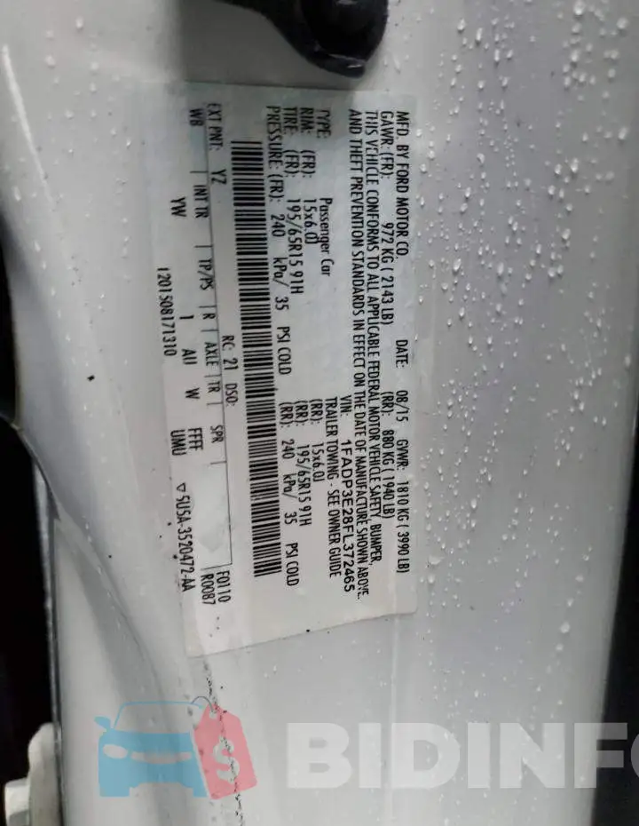 1FADP3E28FL372465 Photo# 12