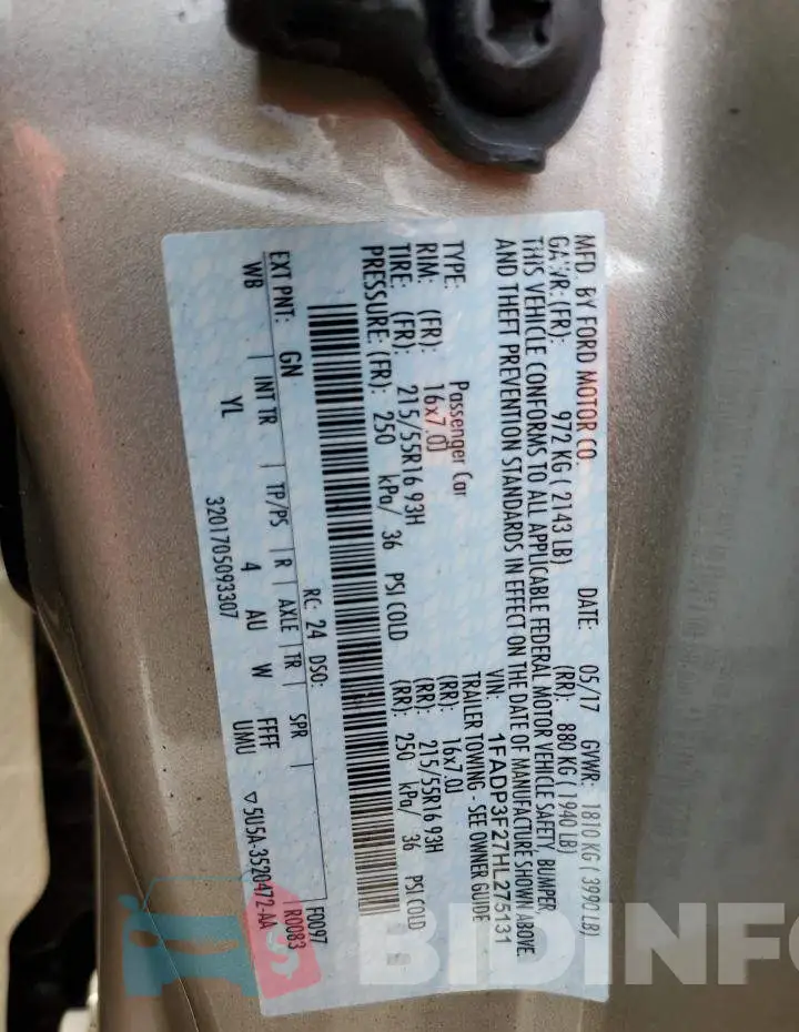 1FADP3F27HL275131 Photo# 12
