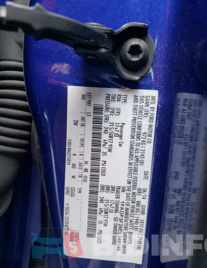 1FADP3F28EL348146 Photo# 12