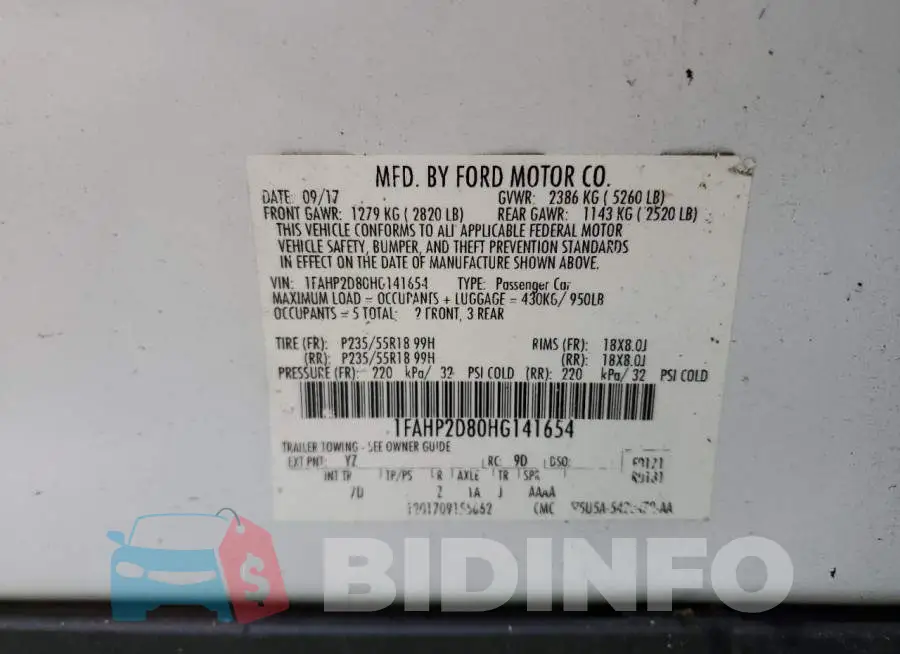 1FAHP2D80HG141654 Photo# 12