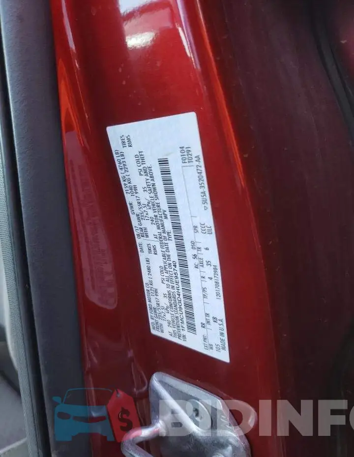 1FMCU9GD4HUE95740 Photo# 13