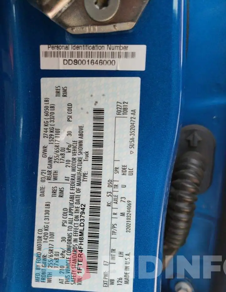 1FTER4FH8MLD37942 Photo# 13