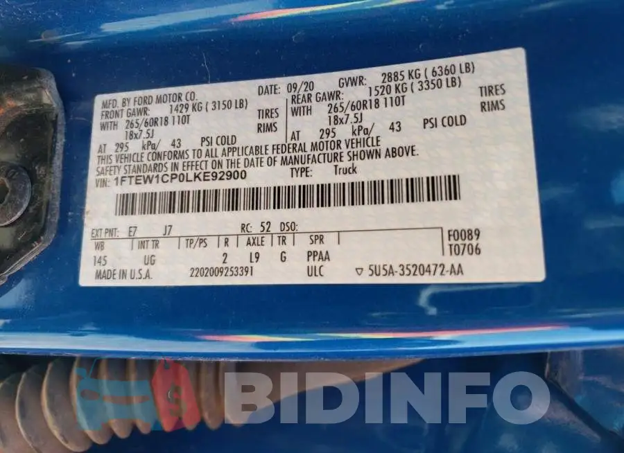 1FTEW1CP0LKE92900 Photo# 12